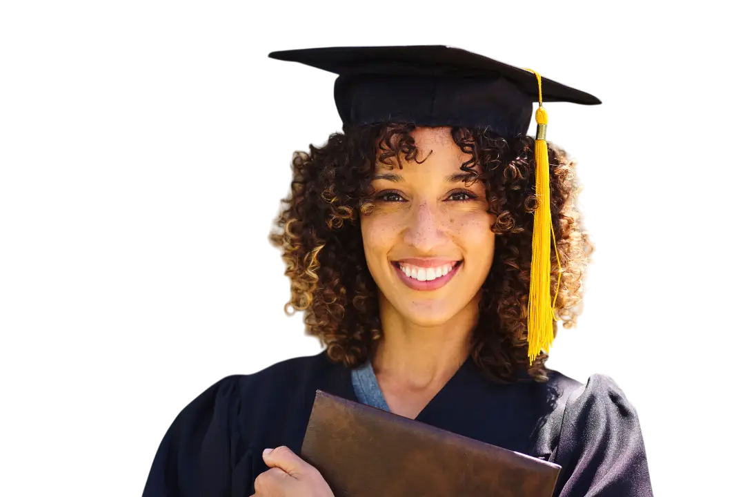 Estudante universitário confiante